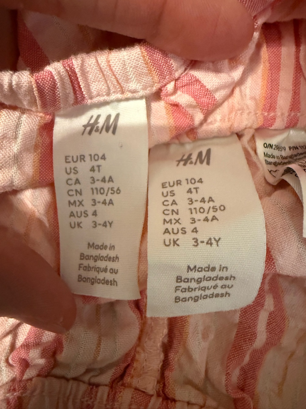 H&M Toddler Girl Pink Striped Outfit Set - Picture 5 of 7